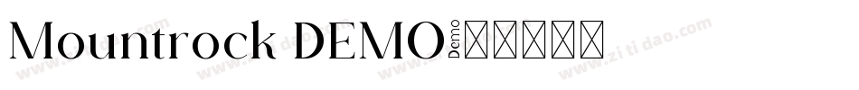 Mountrock DEMO字体转换